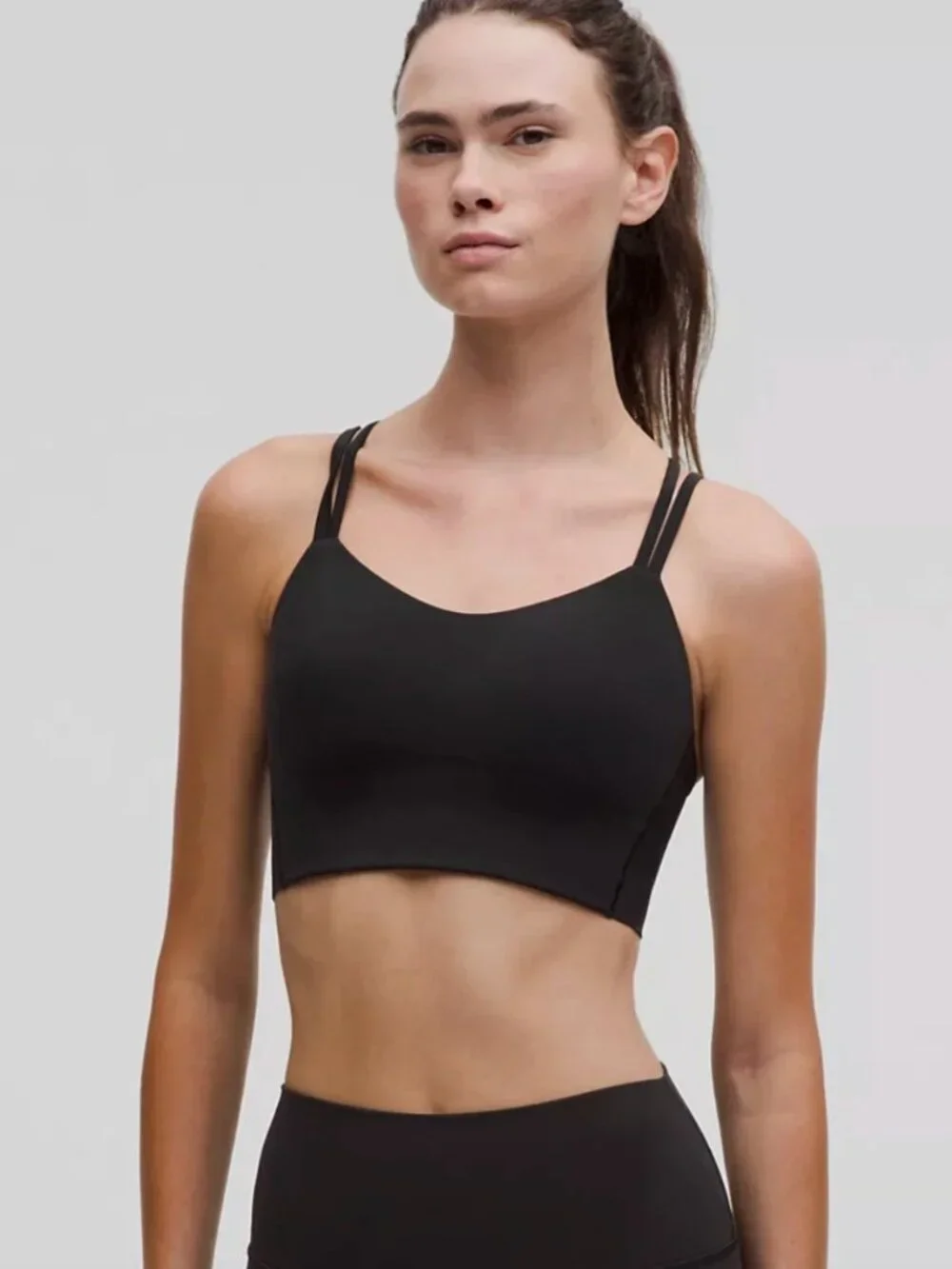 Lululemon Like a Cloud Longline Bra Light Support B/C Cup in Black Size 14
